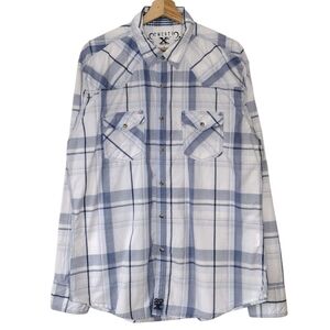 Twisted X Men's Plaid Rodeo Cowboy Western Button Down Shirt Sz L